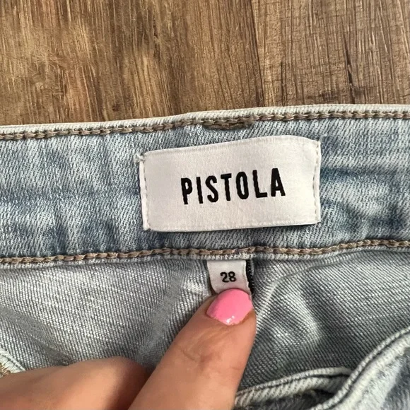PISTOLA | Arielle Light Wash Paint Splatter Skinny Jeans 28 - Picture 11 of 13